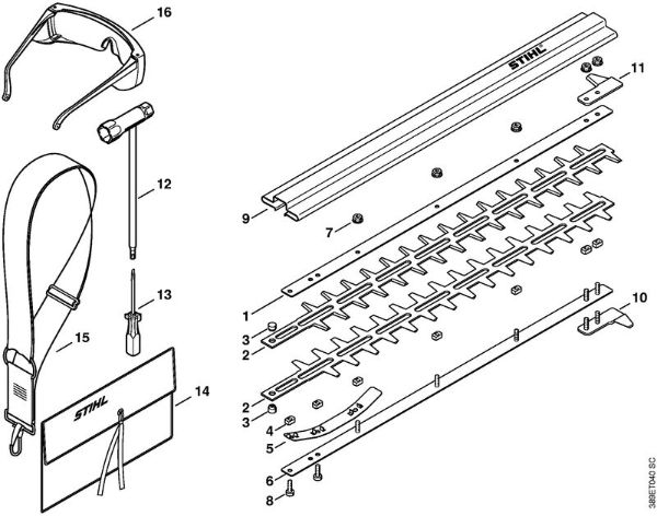 Cortadores de sebes (HL) HL 75 K Lamina, Ferramentas da marca Stihl