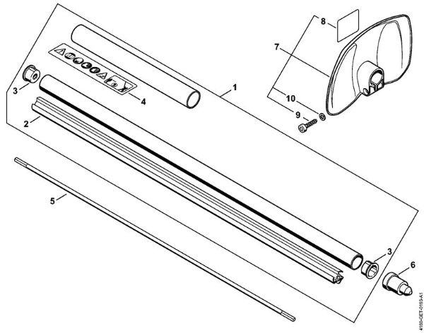 Cortadores de sebes (HL) HL 90 K Haste, Protecção da mão da marca Stihl