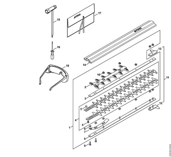 Cortadores de sebes (HL) HL 90 K Lamina, Ferramentas da marca Stihl