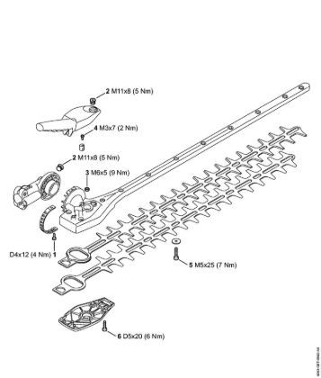 Cortadores de sebes (HL) HL 92 C-E Binários de aperto da marca Stihl