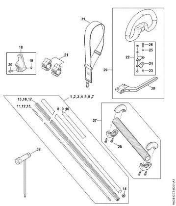 Imagem de Haste, Engrenagem HLA 135