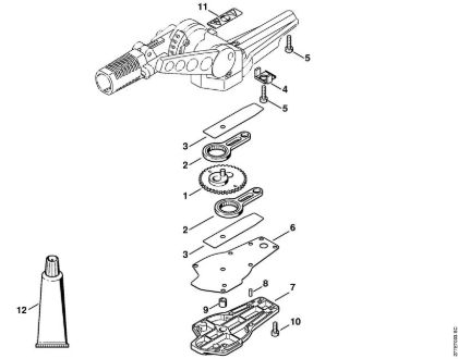 Cortadores eléctricos de sebes (HLE) HLE 71 K Engrenagem da lamina 125Â°, regulável da marca Stihl