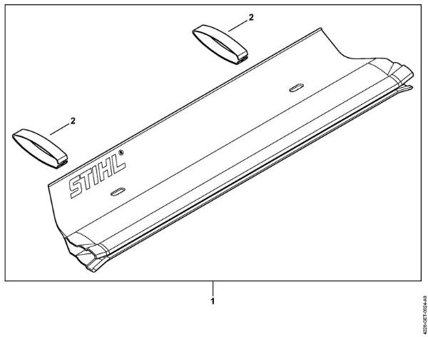 Corta-sebes (HS) HS 45 2-MIX Chapa de recolha da marca Stihl