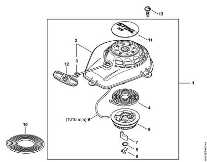Corta-sebes (HS) HS 46 Dispositivo de arranque da marca Stihl