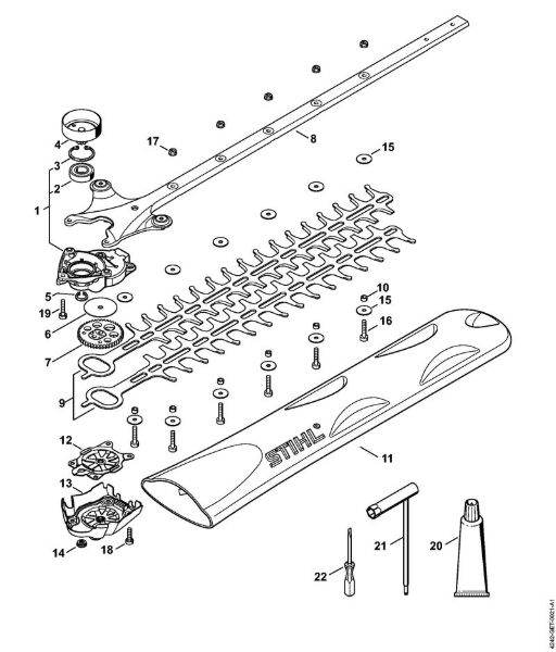 Corta-sebes (HS) HS 46 C-E Engrenagem, Equipamento de corte 450 mm da marca Stihl