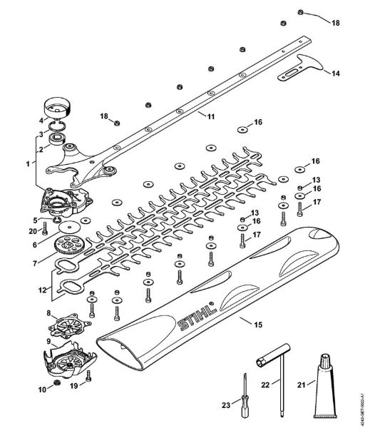 Corta-sebes (HS) HS 46 C-E Engrenagem, Equipamento de corte 550 mm da marca Stihl