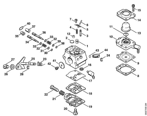 Corta-sebes (HS) HS 74 Carburador WT-329 da marca Stihl