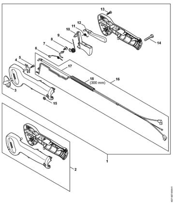Corta-sebes (HS) HS 87 T Cabo de manejo HS 87 (41.2018) da marca Stihl