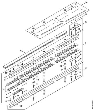 Corta-sebes (HS) HS 87 T Equipamento de corte 1000 mm T da marca Stihl