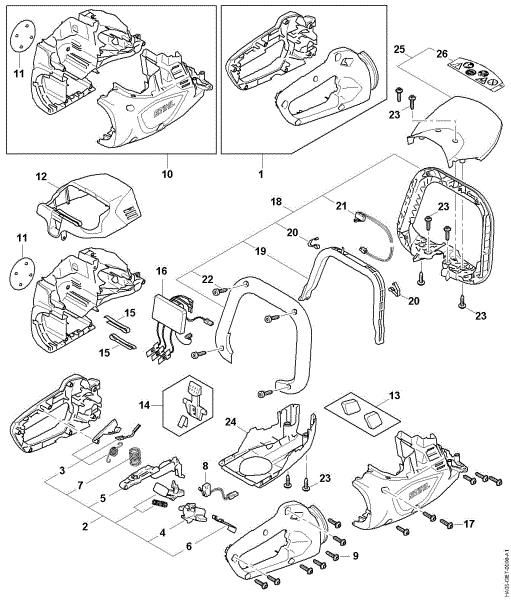 Imagem de Caixa do cabo, Cárter do motor, Módulo electrónico HSA 60.0