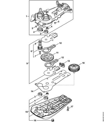 Corta-sebes alimentados a bateria (HSA) HSA 94 R Engrenagem HSA 94 R da marca Stihl