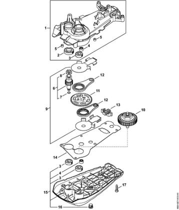 Corta-sebes alimentados a bateria (HSA) HSA 94 T Engrenagem HSA 94 T da marca Stihl