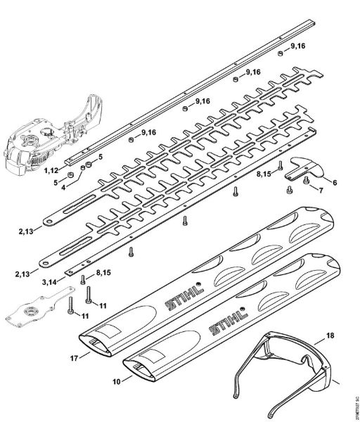 Corta-sebes eléctricos (HSE) HSE 61 Equipamento de corte HSE 61 da marca Stihl
