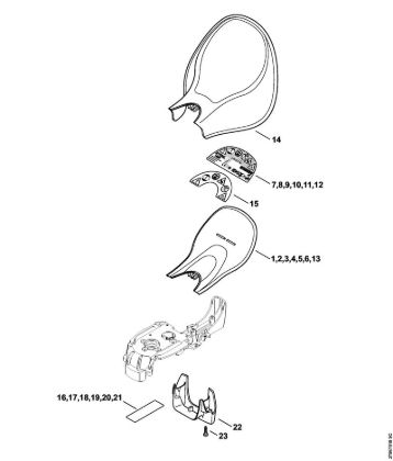 Corta-sebes eléctricos (HSE) HSE 61 Protecção da mão da marca Stihl