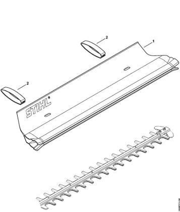 Corta-sebes eléctricos (HSE) HSE 81 Chapa de recolha da marca Stihl