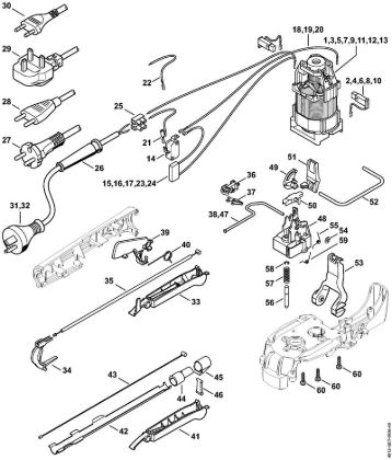 Corta-sebes eléctricos (HSE) HSE 81 Motor eléctrico da marca Stihl