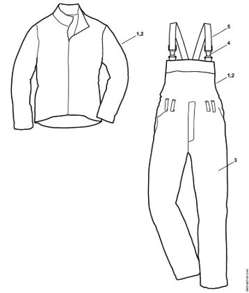 Substancias alternativas, Suspensórios Calça-macaco preto "Advance" /cor-de-lar Calça-macaco e calças ADVANCE da marca Stihl