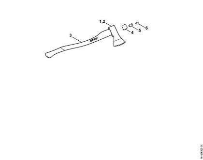 Ferramentas para rachar Machado ILTIS-Canadá 1000 g Machado ILTIS-Canadá da marca Stihl