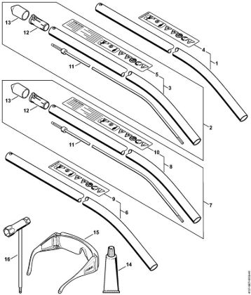 Ferramentas combinadas (-KM) FCB-KM - 4180 FCB-KM Haste da marca Stihl