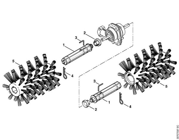 Ferramentas combinadas (-KM) KB-KM KB-KM Escova de varrer da marca Stihl