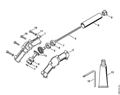 Ferramentas de anexo HT Engrenagem angular da marca Stihl