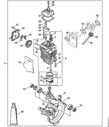 Motores combinados (KM) KM 100 R Mecanismo propulsor diâm.  40 mm da marca Stihl
