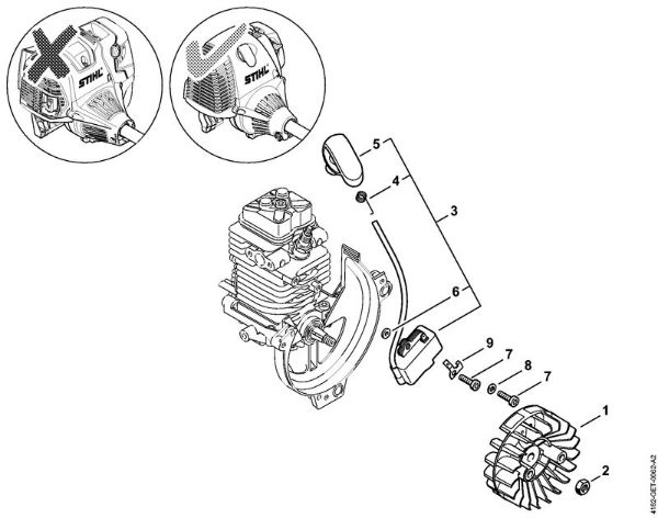 Motores combinados (KM) KM 100 R Sistema de ignição da marca Stihl