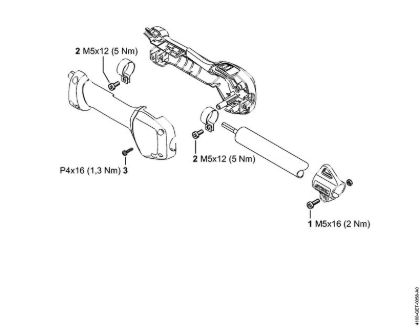 Motores combinados (KM) KM 111 R Binários de aperto da marca Stihl