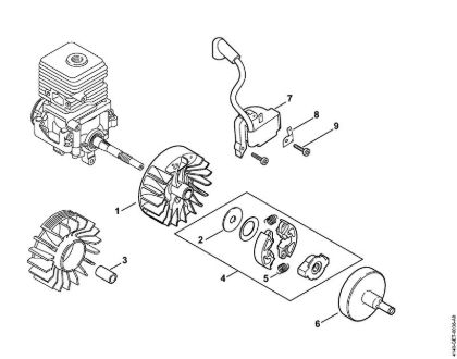 Motores combinados (KM) KM 55 R Sistema de ignição, Embreagem da marca Stihl