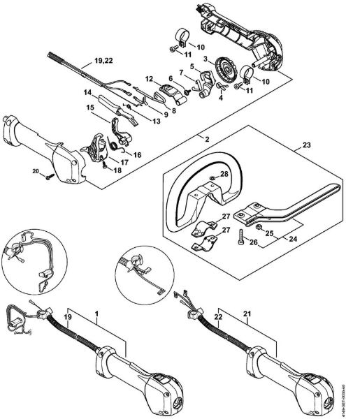 Motores combinados (KM) KM 94 RC-E Cabo de manejo da marca Stihl