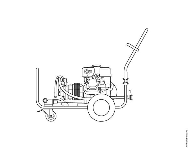 Lavadora de alta pressão a gasolina (RB) RB 301 Numero da máquina da marca Stihl