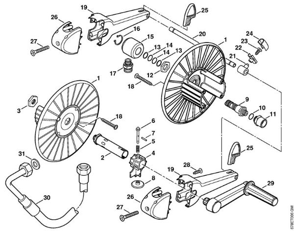 Lavadora de alta pressão a gasolina (RB) RB 402 Tambor da mangueira da marca Stihl