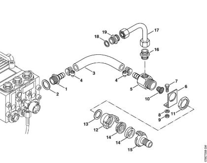 Lavadora de alta pressão a gasolina (RB) RB 402 Tomada de água da marca Stihl