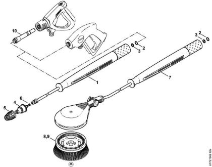 Lavadora de alta pressão a gasolina (RB) RB 402 Tubeira rotor, Escova rotativa lavagem da marca Stihl
