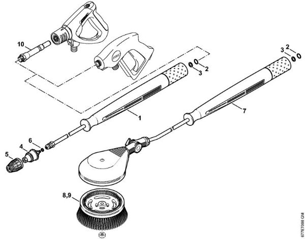 Lavadora de alta pressão a gasolina (RB) RB 402 Tubeira rotor, Escova rotativa lavagem da marca Stihl
