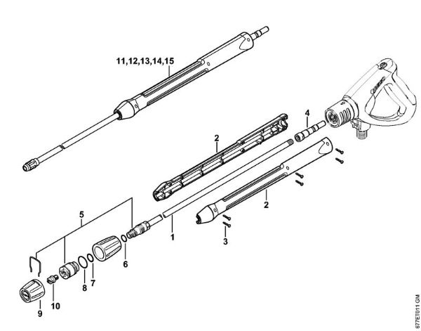 Lavadora de alta pressão a gasolina (RB) RB 402 Tubo de injecção da marca Stihl