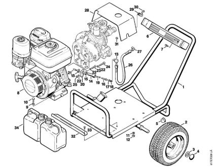 Lavadora de alta pressão eléctrica (RE) RB 400 K Carrinho RB 400 K da marca Stihl