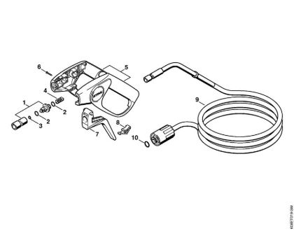 Lavadora de alta pressão eléctrica (RE) RE 101 K Pistola, Tubo de pulverização (18.96), (11.95) da marca Stihl