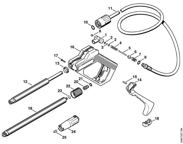 Lavadora de alta pressão eléctrica (RE) RE 102 K Pistola, Tubo de pulverização da marca Stihl