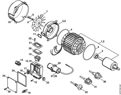 Lavadora de alta pressão eléctrica (RE) RE 106 KM Motor eléctrico da marca Stihl