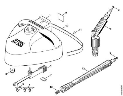 Lavadora de alta pressão eléctrica (RE) RE 116 K Lavadora de superfícies RA 100 da marca Stihl