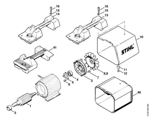 Lavadora de alta pressão eléctrica (RE) RE 120 K Rotor da marca Stihl