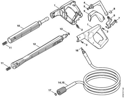 Lavadora de alta pressão eléctrica (RE) RE 141 K Pistola, Tubo de pulverização da marca Stihl