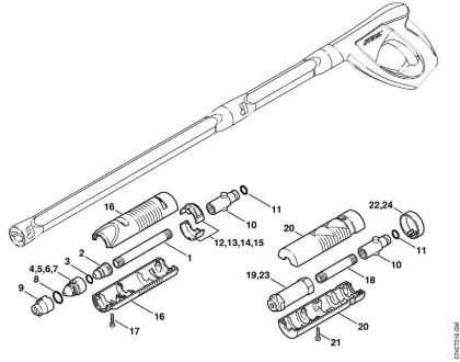 Lavadora de alta pressão eléctrica (RE) RE 142 PLUS Cabeça de injecção, tubeira do rotor da marca Stihl