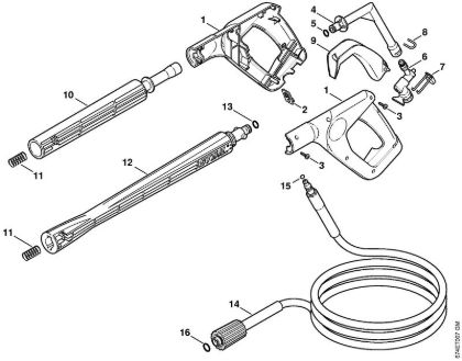 Lavadora de alta pressão eléctrica (RE) RE 162 Pistola, Tubo de pulverização (05.2007) da marca Stihl