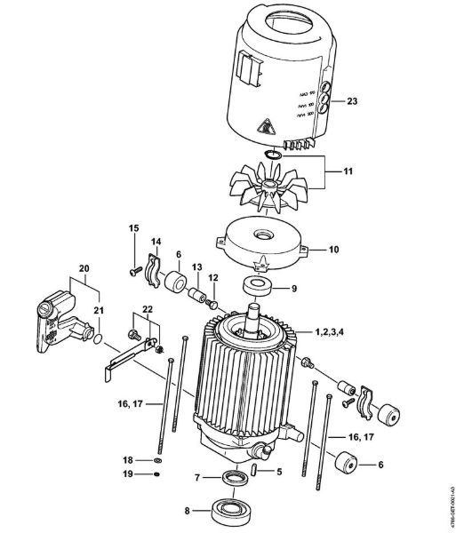 Lavadora de alta pressão eléctrica (RE) RE 232 Motor eléctrico da marca Stihl