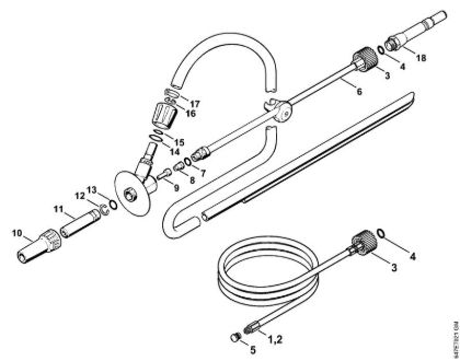 Lavadora de alta pressão eléctrica (RE) RE 271 Jogo de limpeza dos tubos, Dispositivo com projector de água e areia (40.2009) da marca Stihl