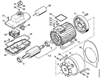Lavadora de alta pressão eléctrica (RE) RE 280 K Motor eléctrico, Caixa do interruptor da marca Stihl