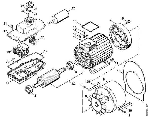 Lavadora de alta pressão eléctrica (RE) RE 280 K Motor eléctrico, Caixa do interruptor da marca Stihl