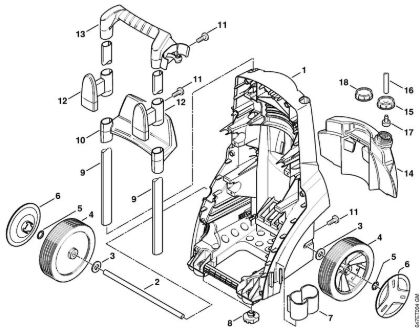 Lavadora de alta pressão eléctrica (RE) RE 281 PLUS Carrinho da marca Stihl